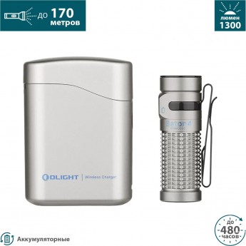 Фонарь OLIGHT BATON 4 PREMIUM EDITION TITANIUM